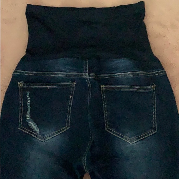 Dark blue maternity jeans - Picture 5 of 6